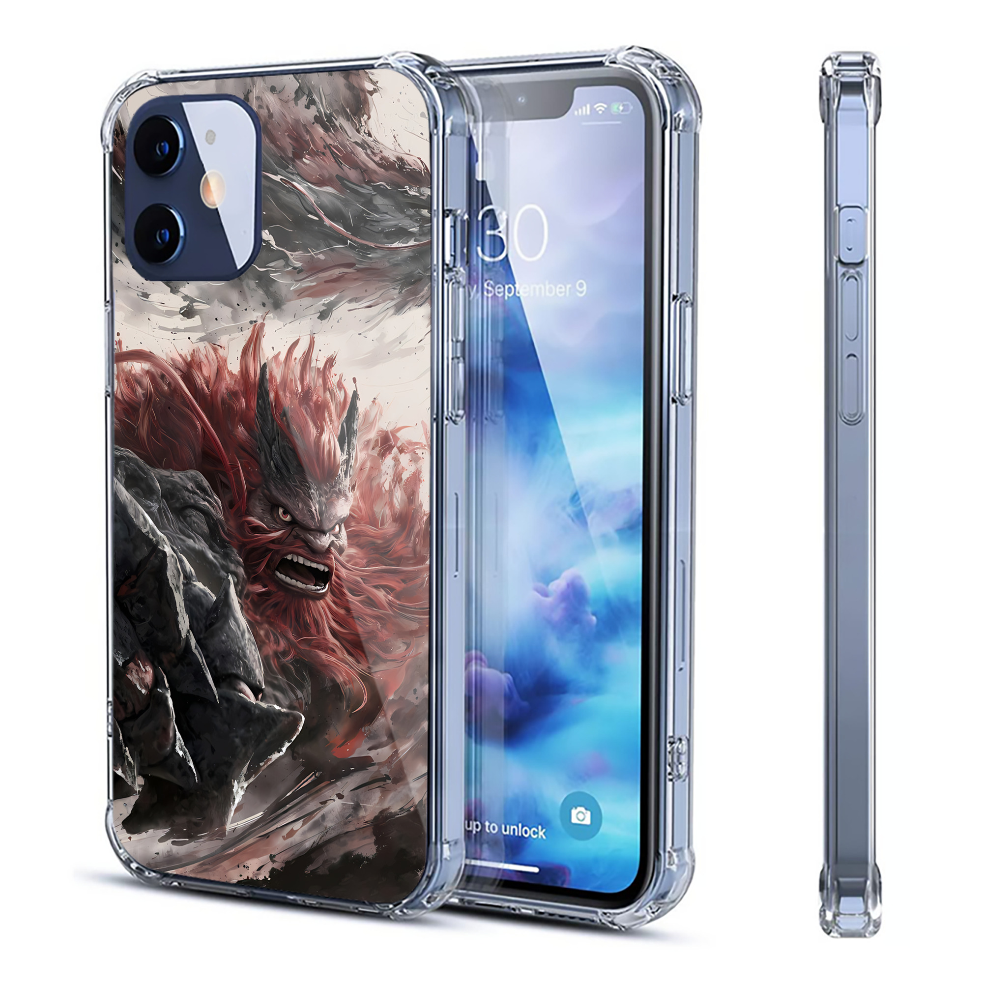（画像用） Ne Zha 2 ナタ 魔童の大暴れ 【iPhone 12シリーズ対応】透明スマホケース（クリアソフトケース）